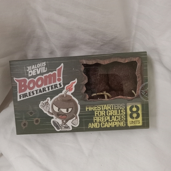 2- Boxes (16) Jealous Devil Boom Firestarter  Barbeque 100 % Natural Organic - Picture 2 of 8